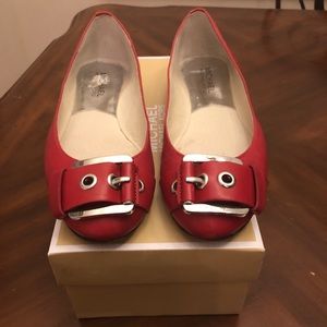 Michael Kors Chili Red Calder Ballet Flats size 7